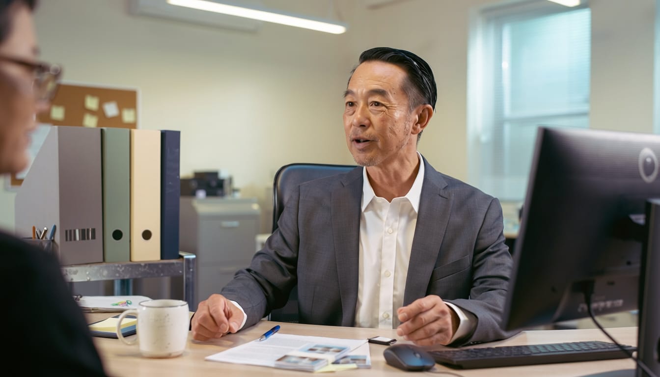 バックオフィスBPOの導入について語る、管理本部 本部長（取材イメージ）